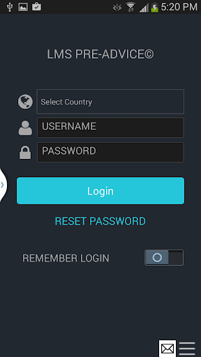 LMS PRE-ADVICE Screen 2