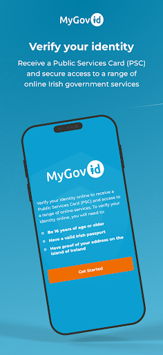 Android application MyGovID screenshort