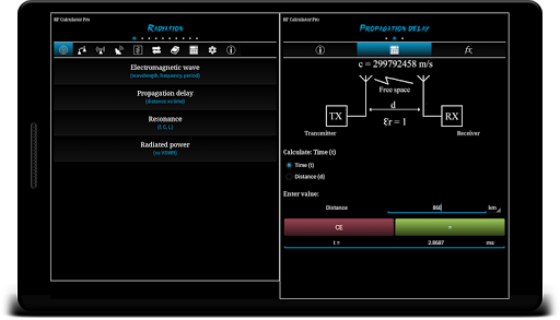 Screenshot of RF Calculator Pro