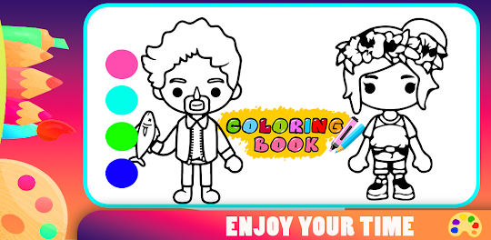 Toca Boca Mod Coloring Book