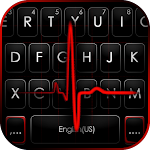 Cover Image of Download Red Heartbeat Live Keyboard Ba  APK