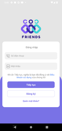 Android application Friends - Bán hàng CTV screenshort