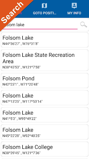 Folsom lake California Charts Screen 2
