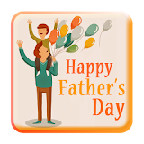 Fathers Day happiness theme icon