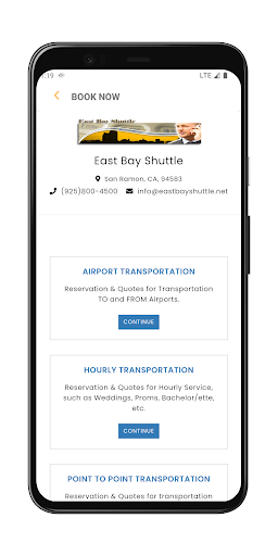 East Bay Shuttle Screen 3