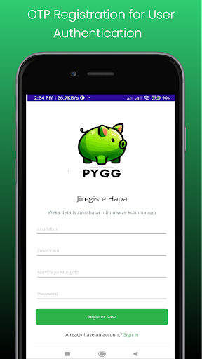 Android application Pygg screenshort
