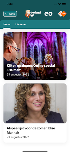 Android application Nederland Zingt screenshort