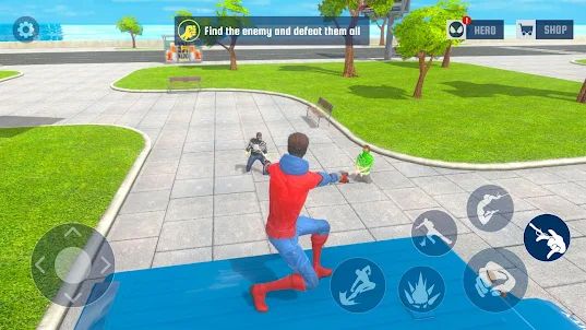 Spider Fighting Rope Game