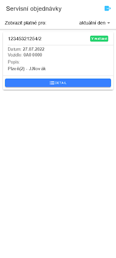 T-Cars Service management Screen 2