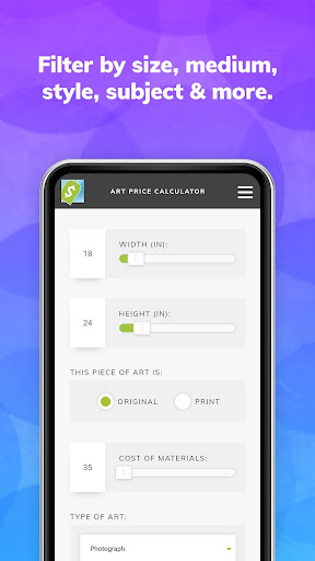 Art Price Calculator Screen 2