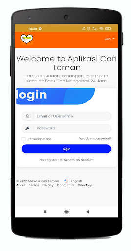 Android application Aplikasi Cari Teman -Live Chat screenshort