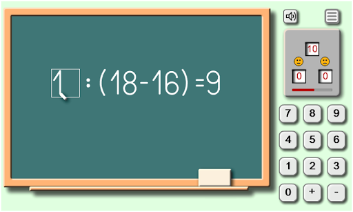 Android application Math on chalkboard screenshort