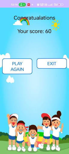 Android application Math Learning for Kids screenshort