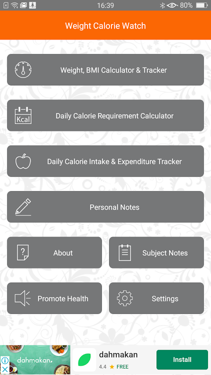 Weight Calorie Watch - 3.4 - (Android)