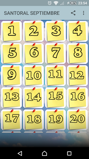 Android application Santoral de septiembre screenshort