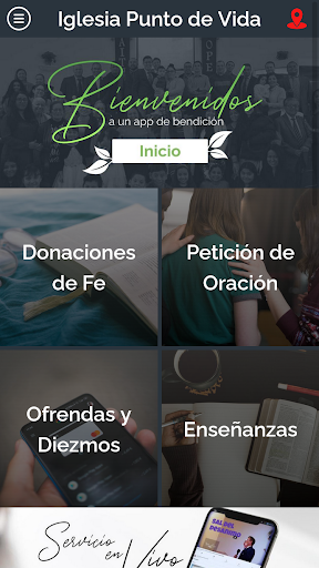 Android application Iglesia Punto de Vida screenshort