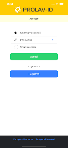 Android application ProLav ID screenshort