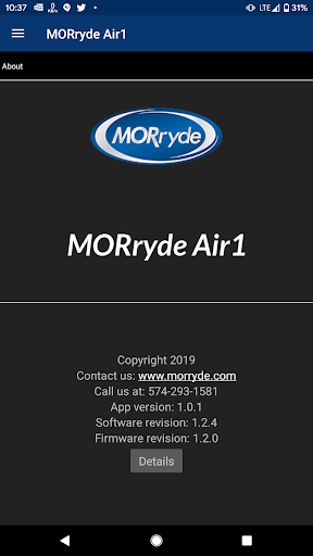 Android application MORryde Air1 screenshort