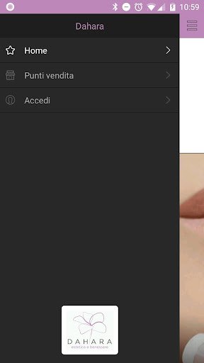 Android application Dahara - estetica e benessere screenshort