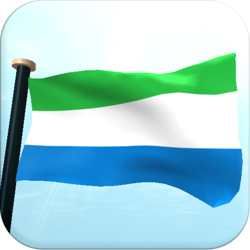 Sierra Leone Flag 3D Wallpaper logo