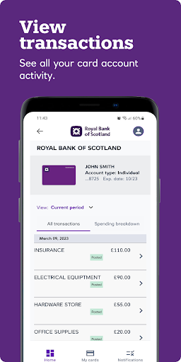 Royal Bank ClearSpend Screen 3