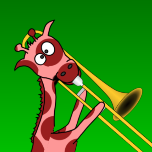 Red Giraffe Plays Trombone logo