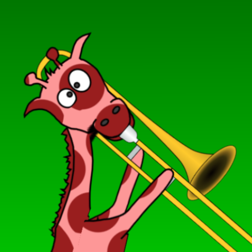 Red Giraffe Plays Trombone