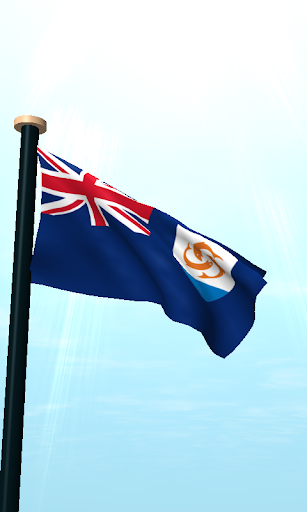Anguilla Flag 3D Wallpaper Screen 2
