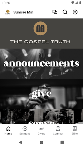 Android application Sunrise Ministries screenshort