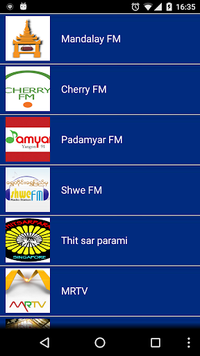 Android application Radio Myanmar screenshort