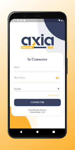 Android application axiaBat Entreprise Mobile screenshort