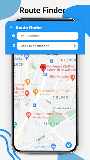 GPS Route Finder, Live Traffic Screen 2