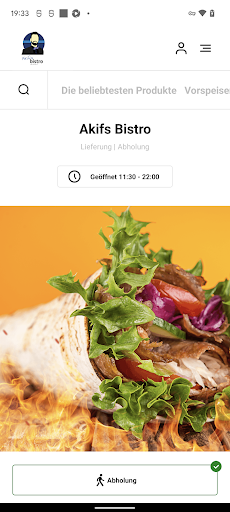 Android application Akifs Bistro screenshort