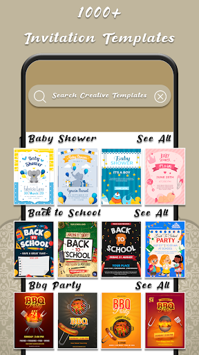 Android application Invitation Maker, Card Maker screenshort