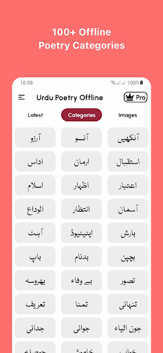 Urdu Offline Poetry & Status screenshot 9