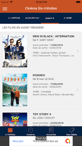 ﻿Cinéma Six nétoiles Screen 2