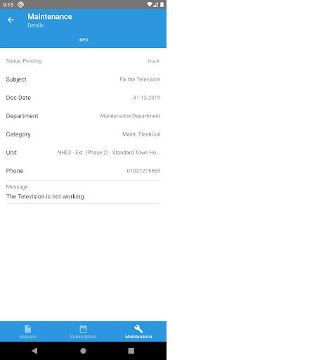 Procoor Tenants Screen 2