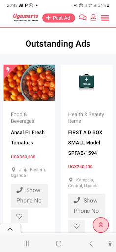 Ugamarts: Sell and Buy online Screen 2