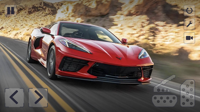 #1. Drift Car Chevrolet Corvette (Android) By: Rect Race Games