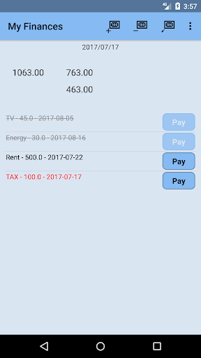 Android application My Finances screenshort