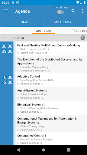 Android application 2023 IEEE CDC screenshort