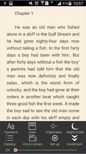 Android application Txt reader (novel) screenshort