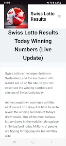 Swiss on sale lotto results