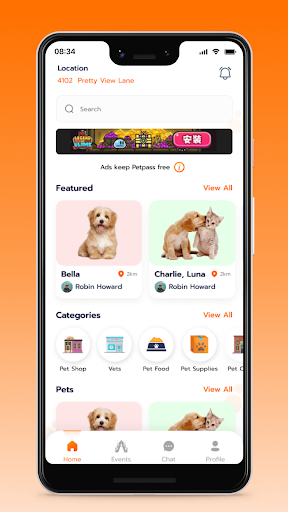 PetPass App Screen 3