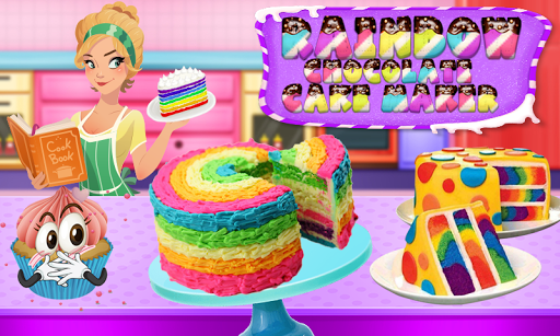 Android application Rain Bow Cake Maker screenshort