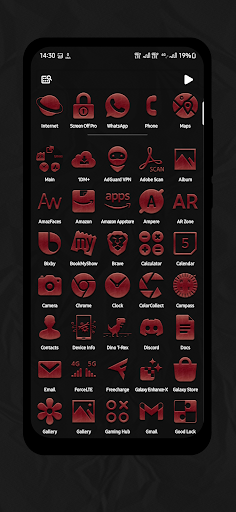 Red Paper Pattern Icon Pack Screen 2
