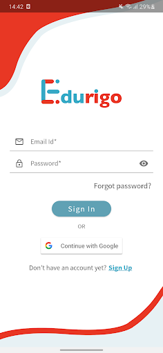 Android application Edurigo screenshort