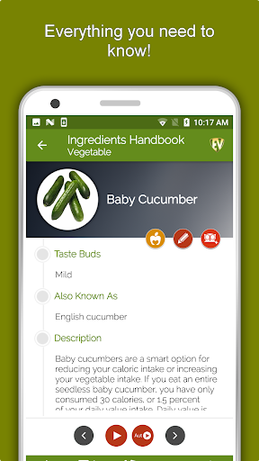 Screenshot of Ingredients & Nutrition Guide