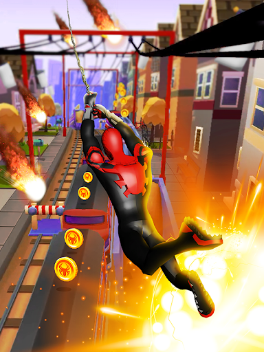 Android application Subway spider hero rush man screenshort