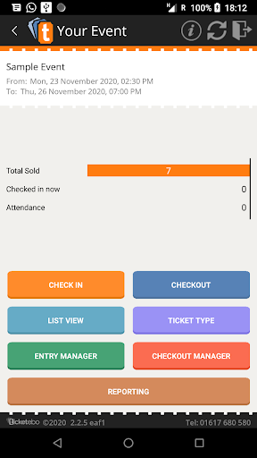 Ticketebo Door Scan Manager NZ Screen 3